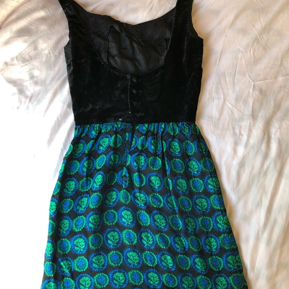 Vintage Velvet and Brocade Dress-XS/XXS - Picture 2 of 6